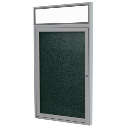 Ghent Enclosed Bulletin Board, 1 Door, Vnyl, Ill Hdlnr Frm, 3 ft H x 2 ft W, Ebony PAVLX2-183